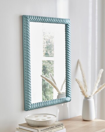 Duck Egg Blue Twisted Wall Mirror