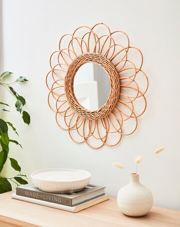 Natural Wicker Wall Mirror