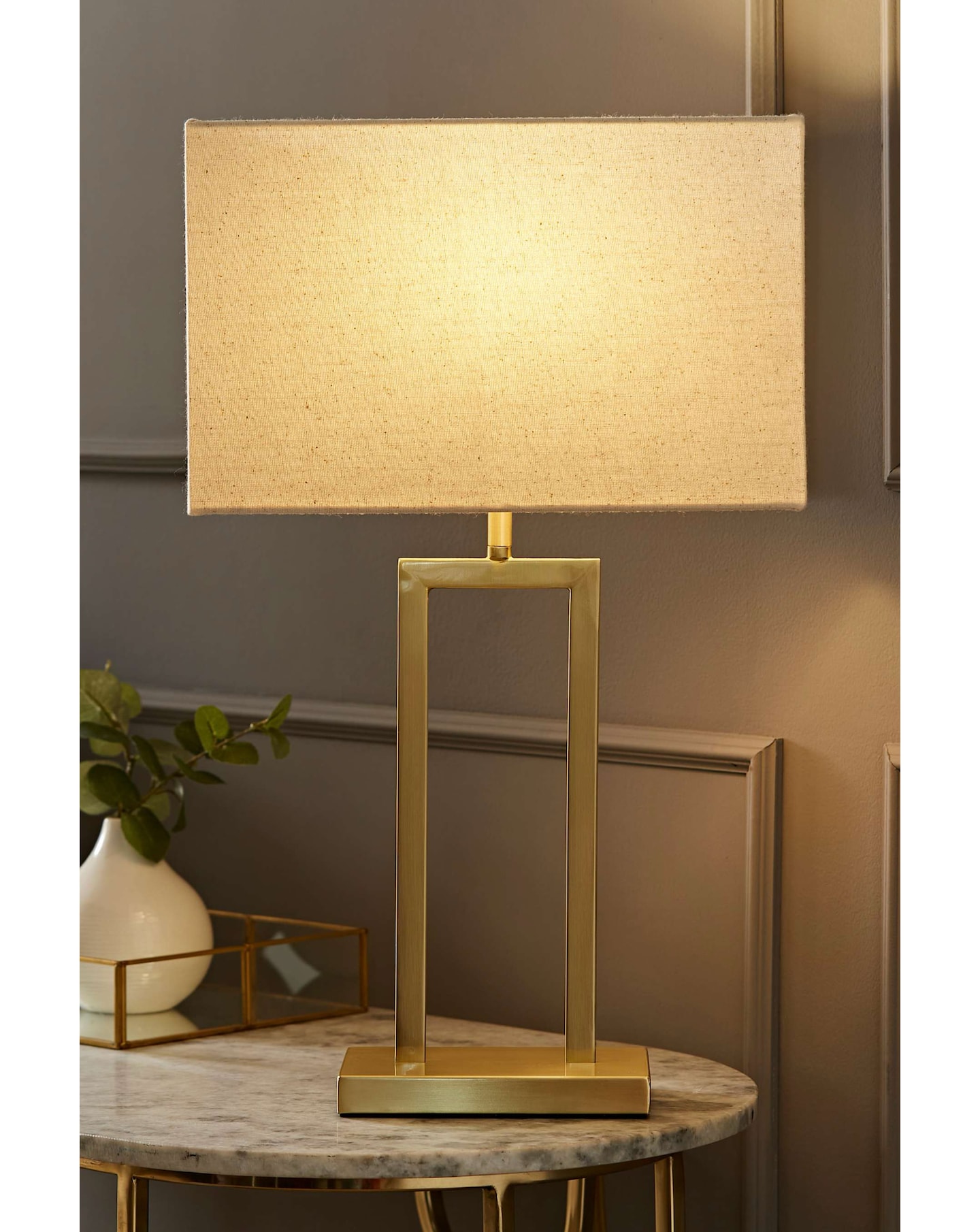 New In - Gloria Gold Double Stem Table Lamp