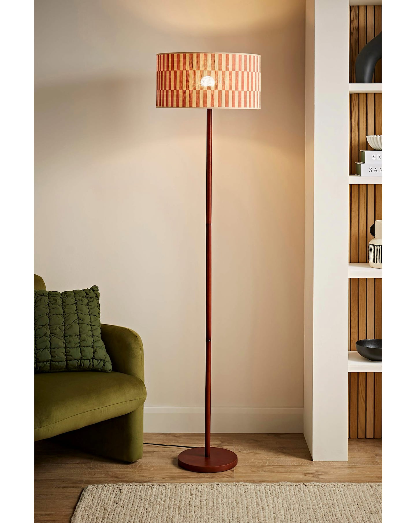 New In - Heather Dark Wood Floor Lamp