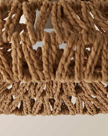 ValueLights Hamilton Weave Non Electric Pendant Shade Natural 35cm