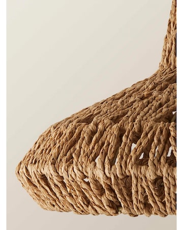 ValueLights Hamilton Weave Non Electric Pendant Shade Natural 35cm