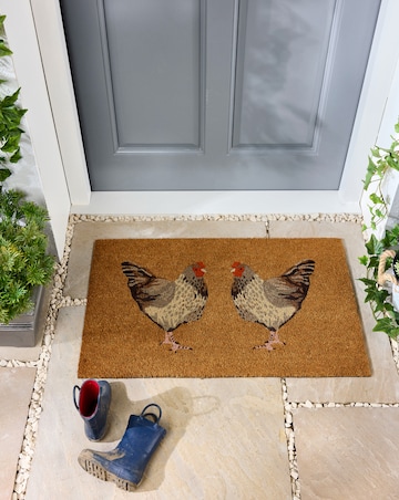 My Mat Chickens Coir Doormat