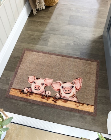 My Mat Nylon Indoor Pattern Piglets Doormat
