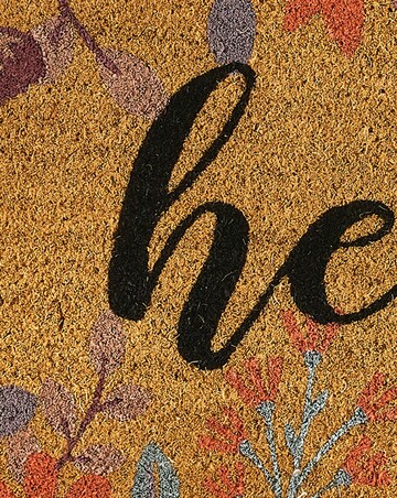 My Mat Printed Coir Floral Hello Doormat