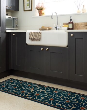 My Mat Nylon Indoor Pattern Boho Floral Runner