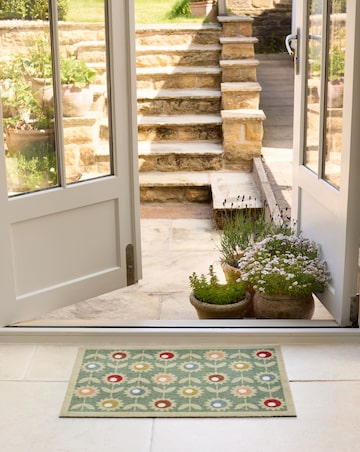 My Mat Nylon Indoor Pattern Floral Sage Doormat