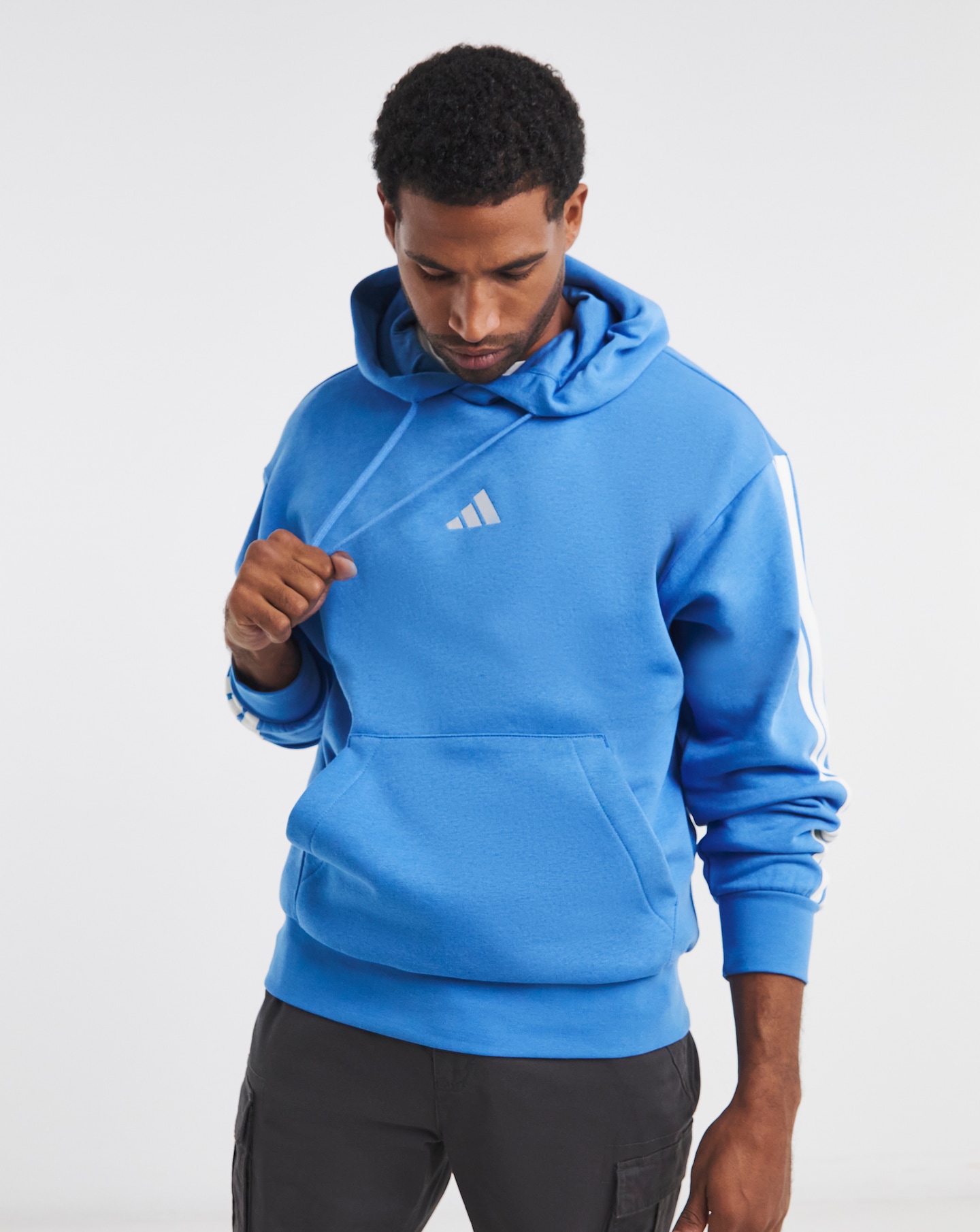 adidas 3 Stripes Fleece Hoodie