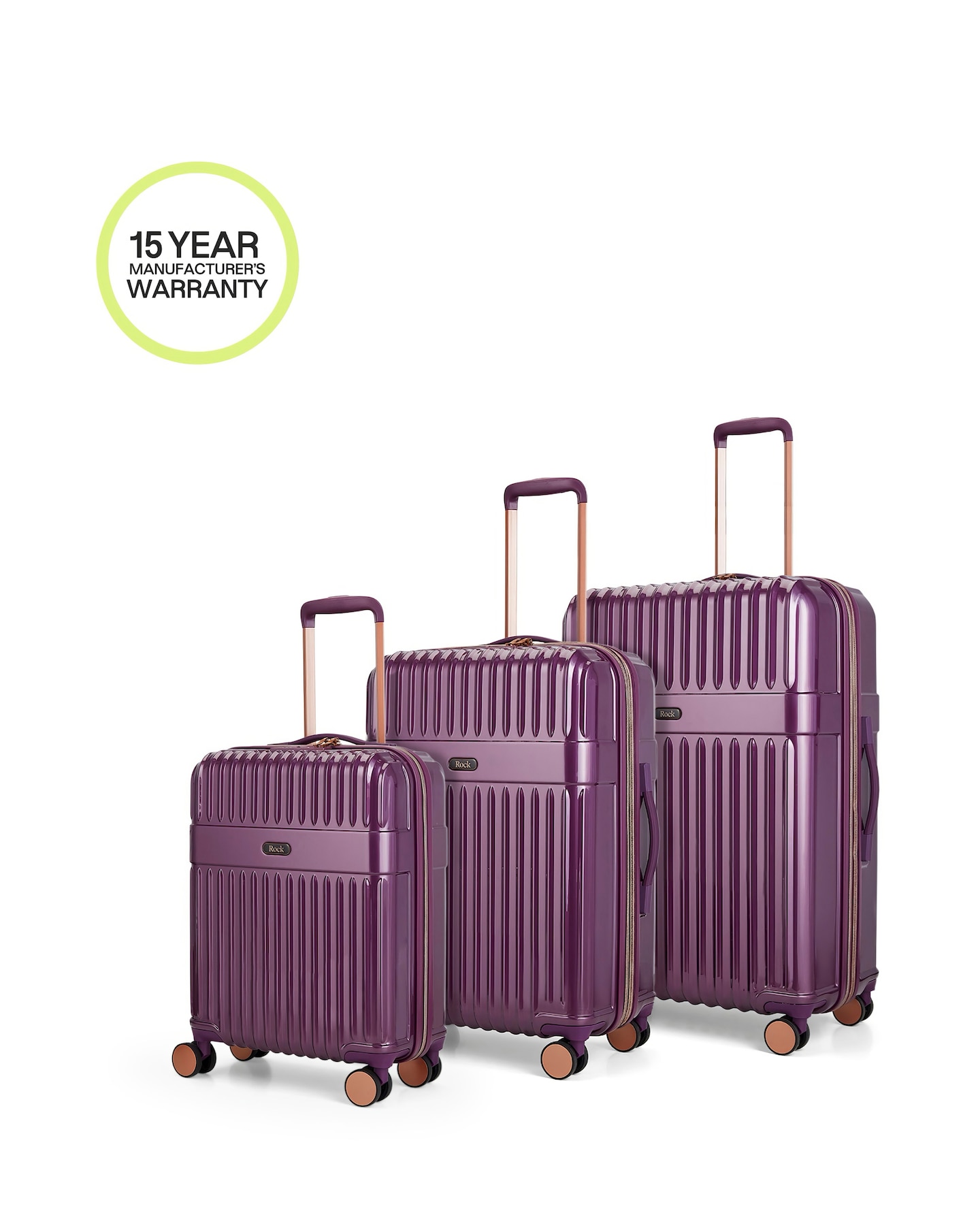 New In - Rock Selene 3pc Suitcase Set