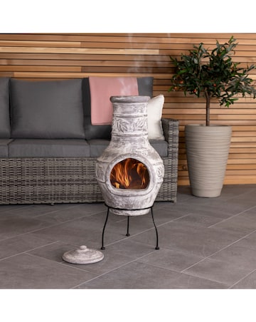 Charles Bentley Acopulco Grey Clay Chiminea