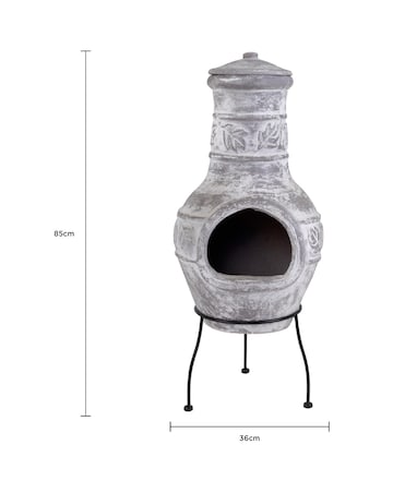 Charles Bentley Acopulco Grey Clay Chiminea