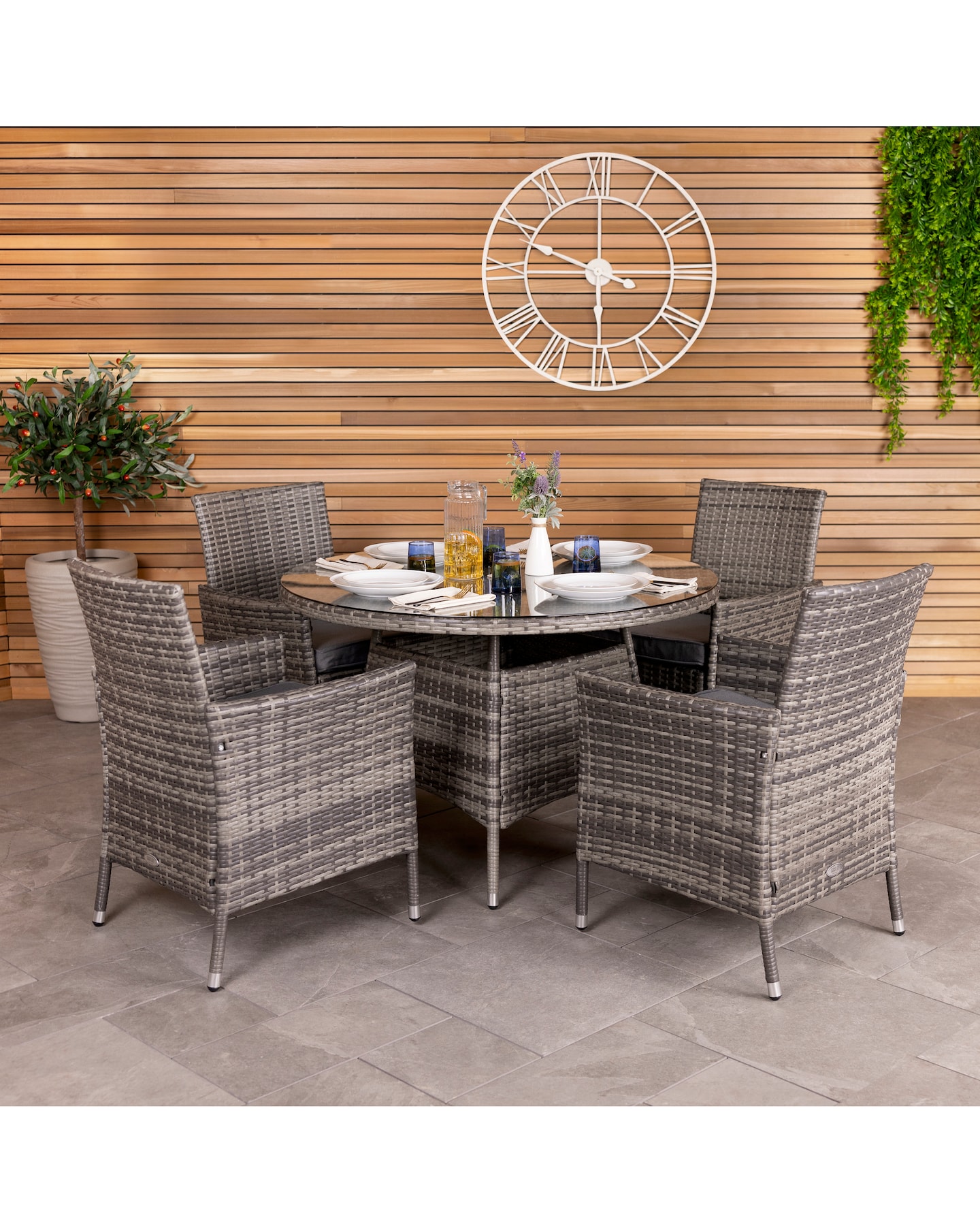 New In - 4 Seater Rattan Dining Set