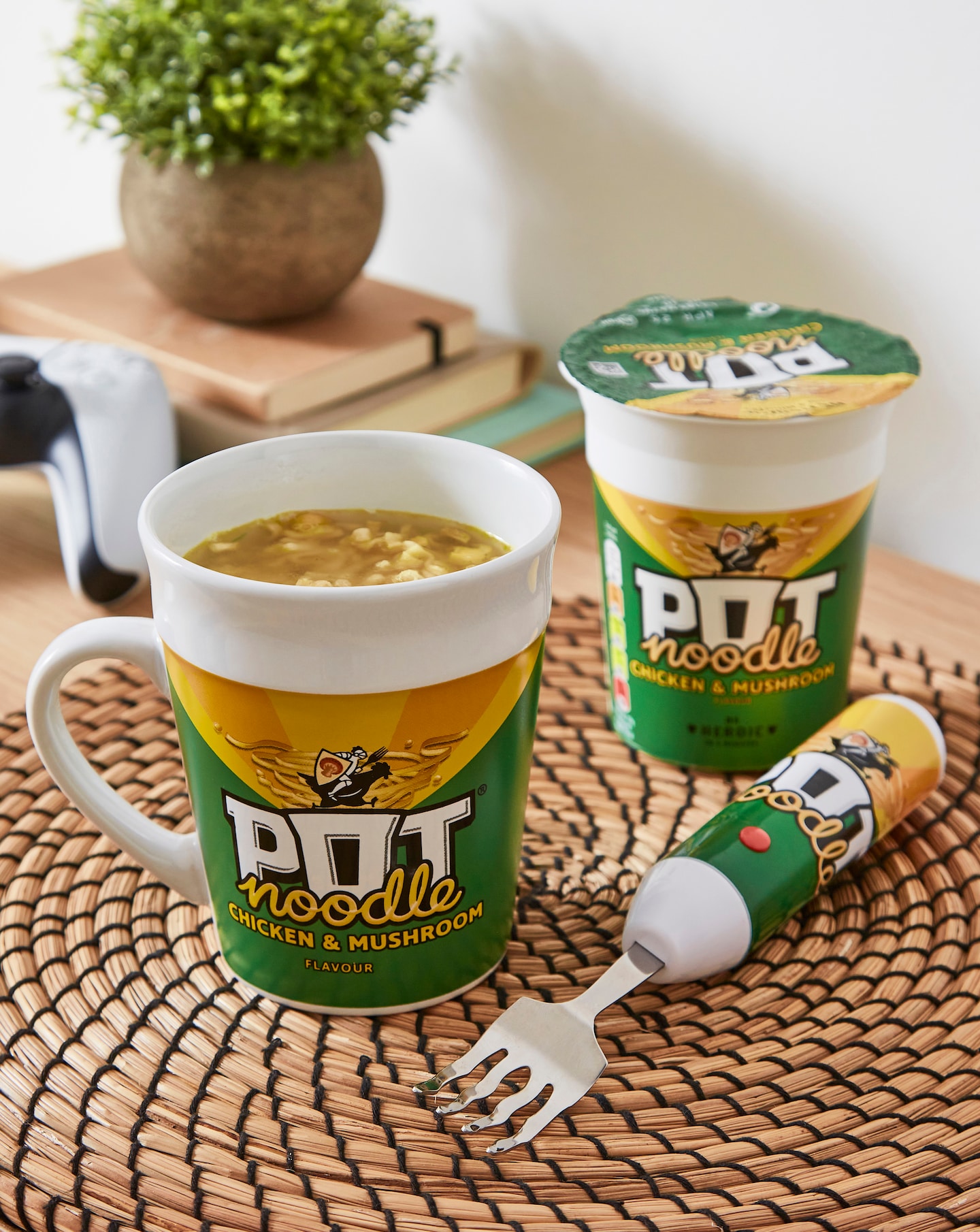 Chicken & Mushroom Mug and Spin Fork