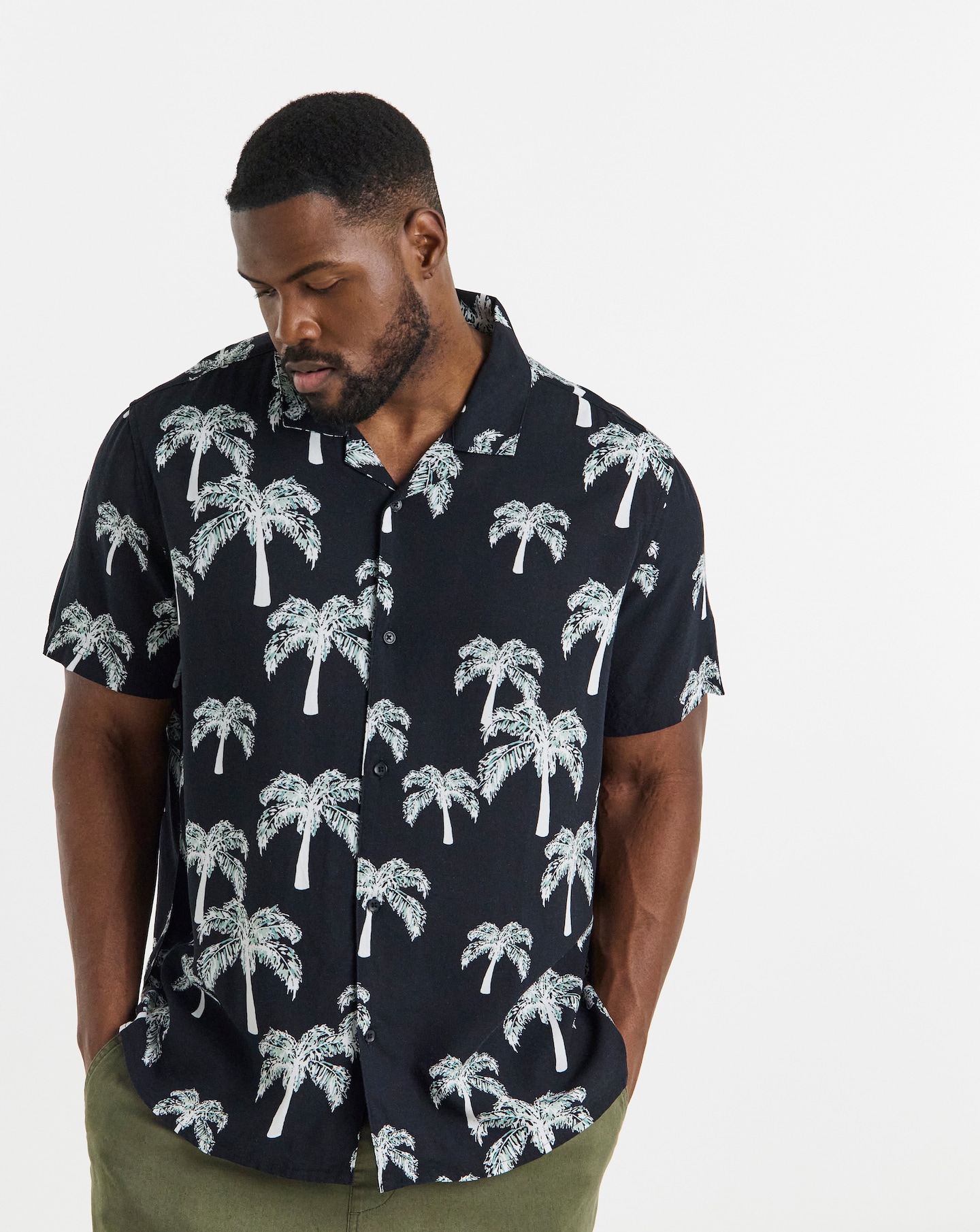 New In - Mono Palm Print Shirt