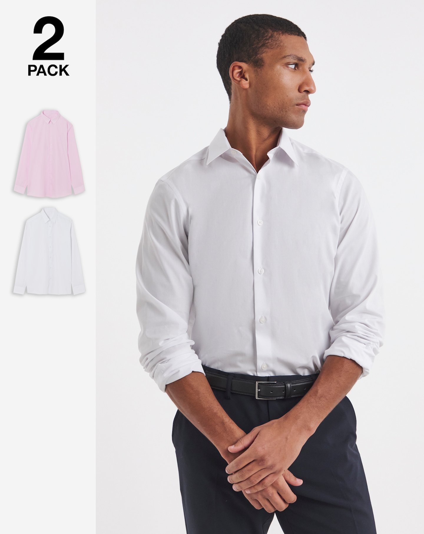 New In - 2 Pack Long Sleeve Formal Shirts