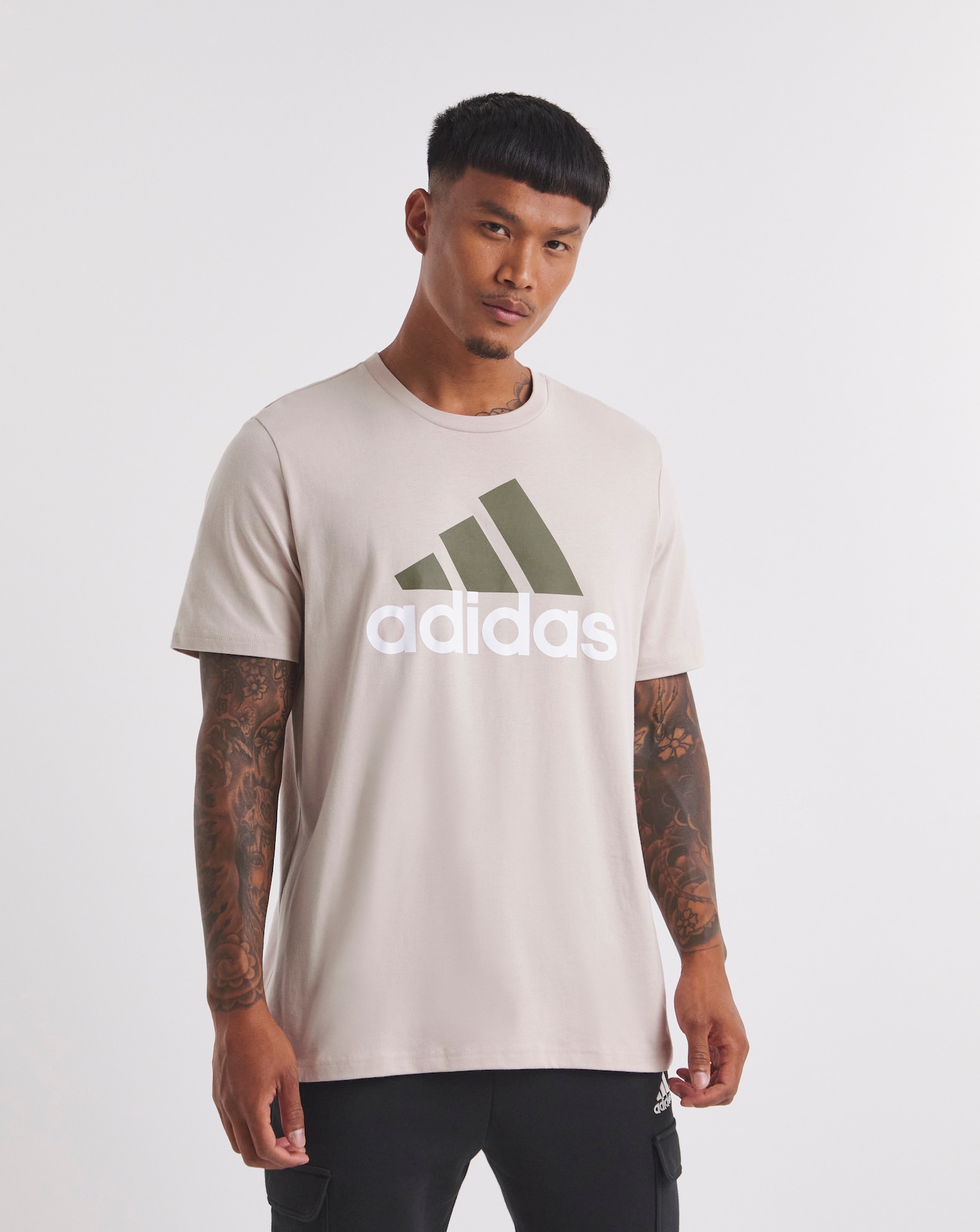 Adidas big sales logo t shirt