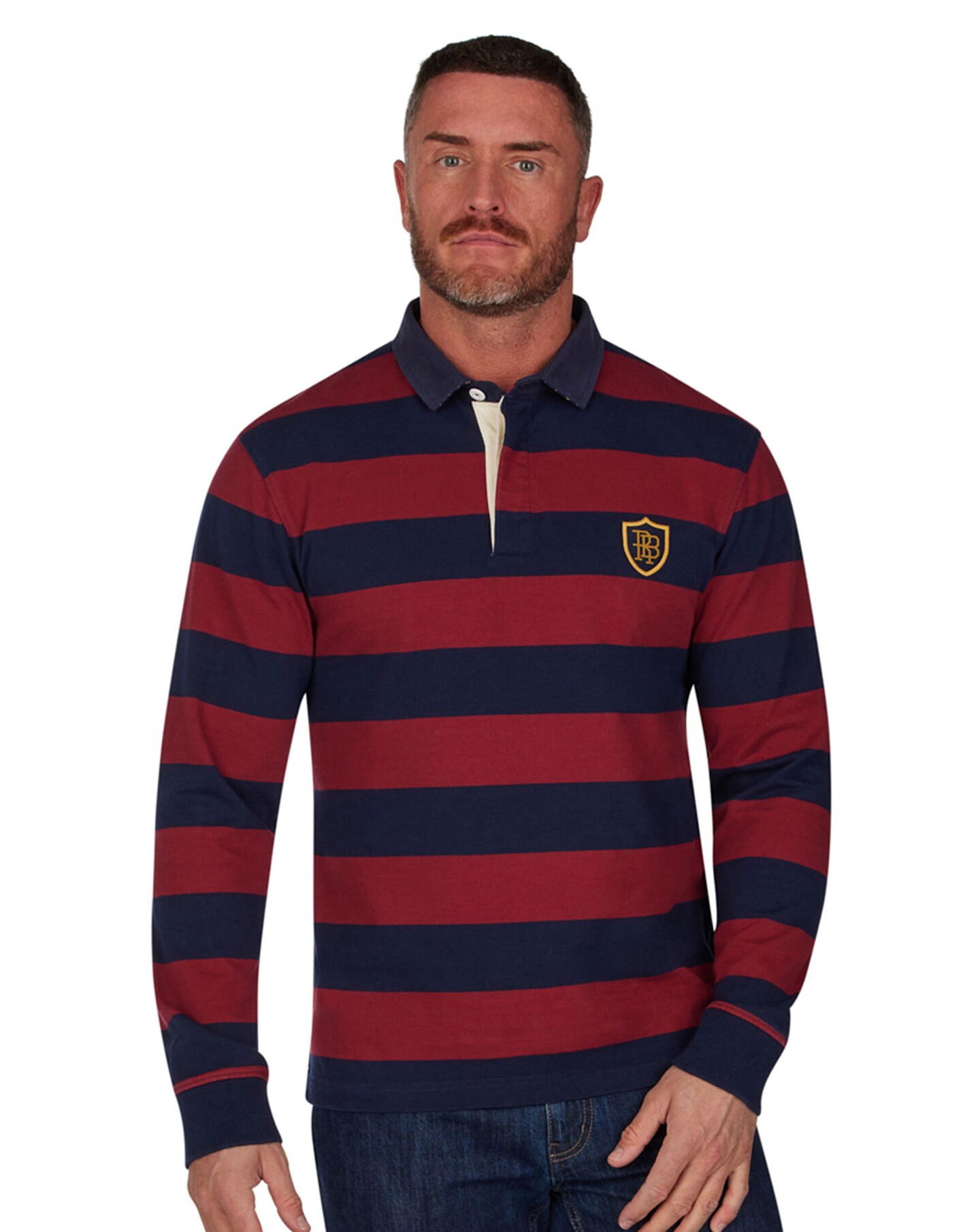 ◆THE COLDEST MOMENT TCM rugby long sleeve◆ Pure Cotton Striped Long Sleeve Rugby Shirt | Joules | M&S