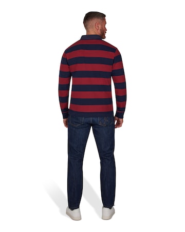 Raging Bull - Long Sleeve Hooped RB Rugby - Claret
