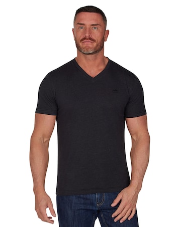 Raging Bull Organic V Neck Tee Black