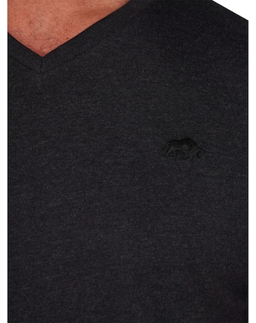 Raging Bull Organic V Neck Tee Black
