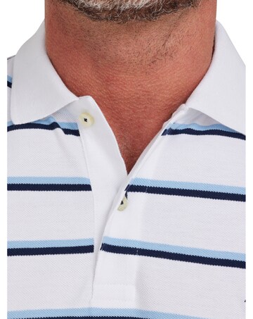 Raging Bull Trio Stripe Polo White