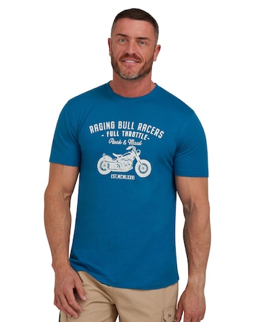 Raging Bull RB Racers Tee Petrol