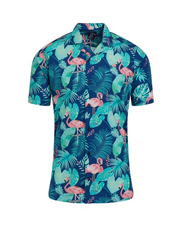 Raging Bull Flamingo Shirt Navy