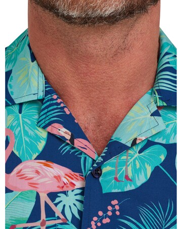 Raging Bull Flamingo Shirt Navy