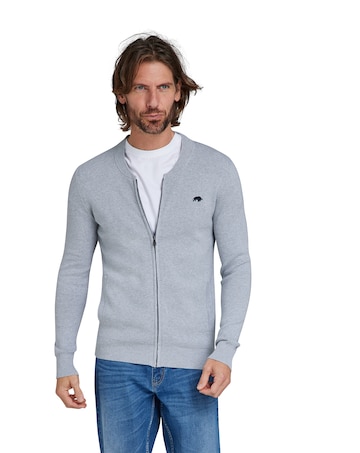 Raging Bull Baseball Cardigan Grey Marl