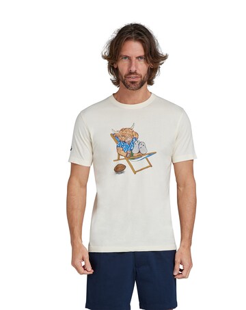 Raging Bull Deckchair Bully Tee Cream