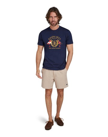 Raging Bull RB Flags Tee Navy