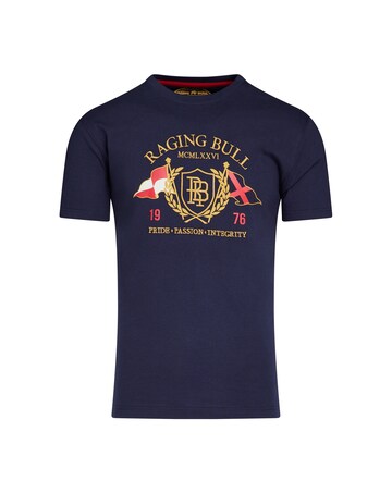 Raging Bull RB Flags Tee Navy