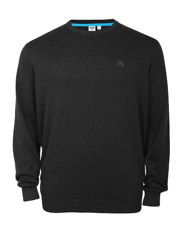 D555 Big & Tall Jovanni-1 Classic Crew Neck Sweater - Black