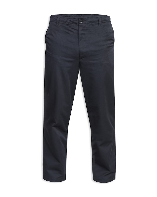 D555 BASILIO Full Elastic Waist Black Rugby Trouser