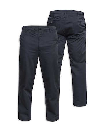 D555 Big & Tall Basilio Full Elastic Waist Rugby Trouser with Draw Cord - Black