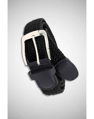 D555 Big & Tall Simon Stretch Braided Belt - Black