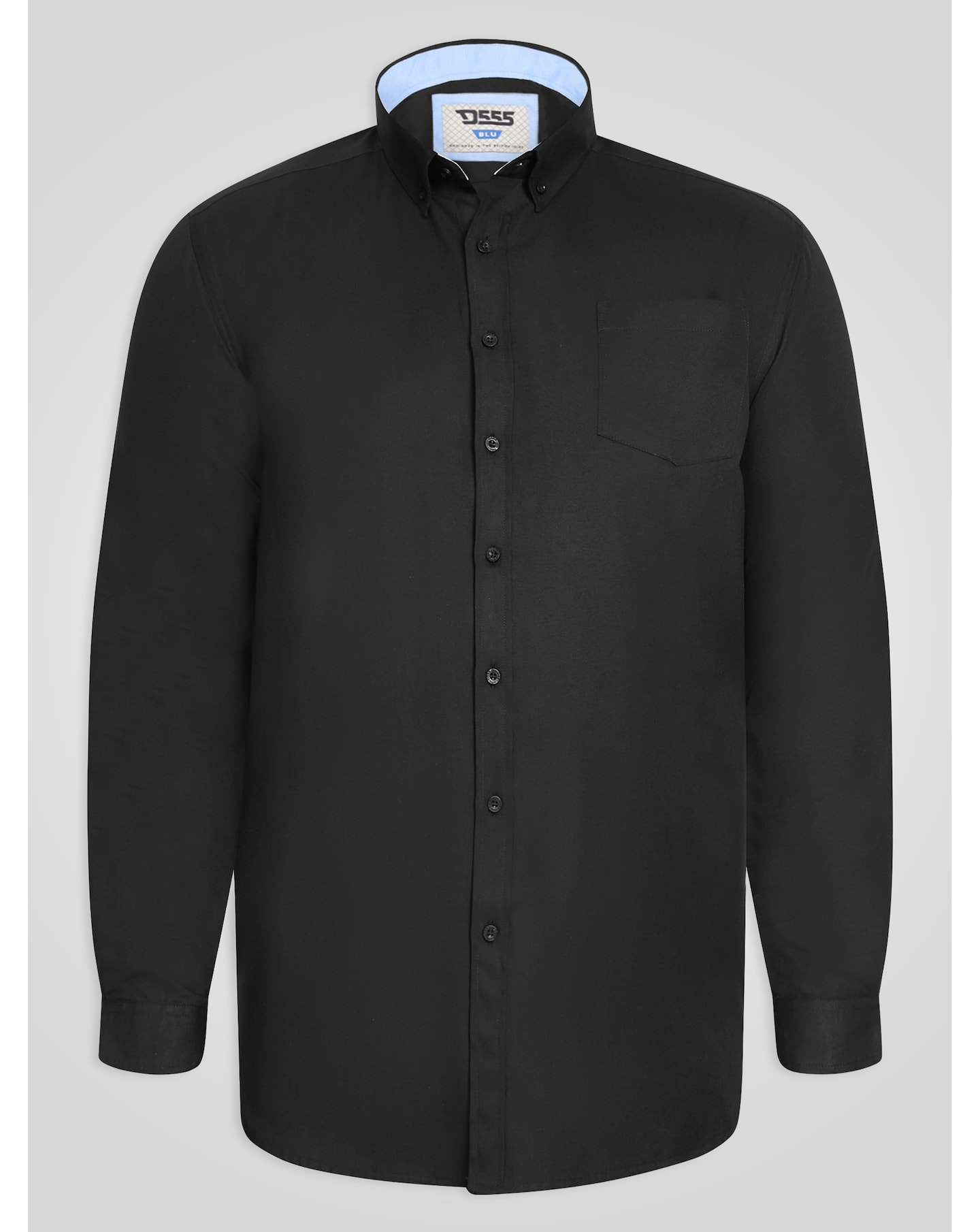 D555 BLACK Oxford Long Sleeve Shirt