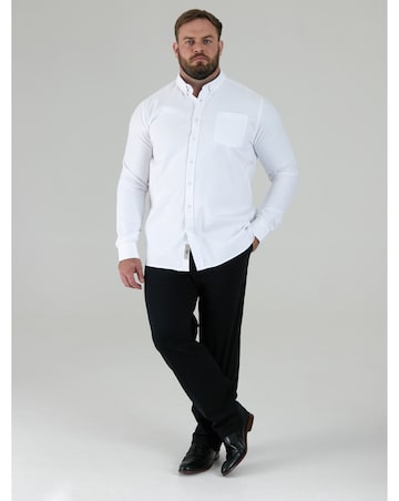 D555 Richard-WHITE Basic Oxford Long Sleeve Shirt