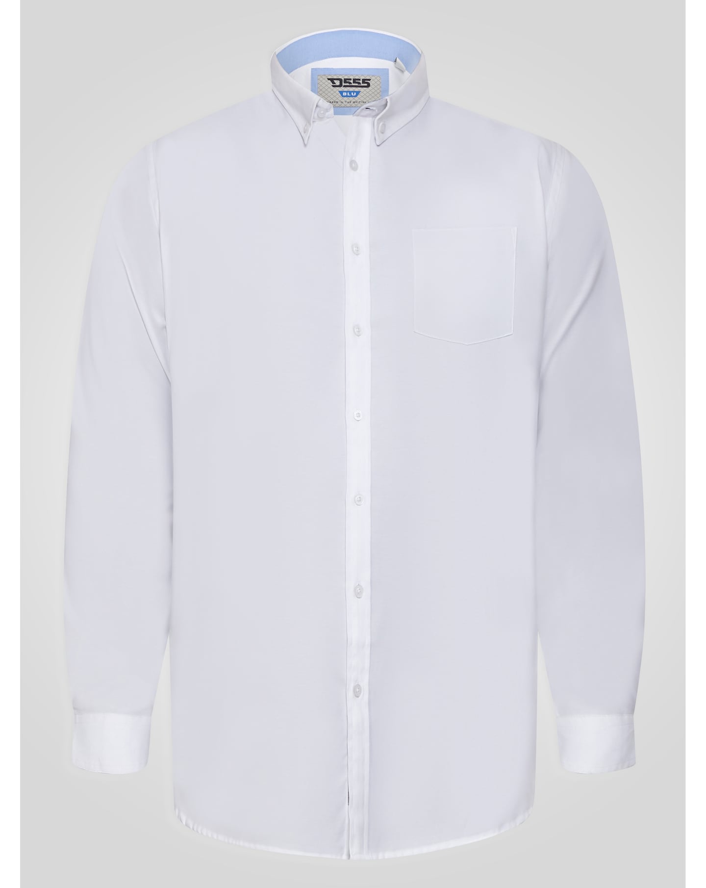 D555 WHITE Oxford Long Sleeve Shirt