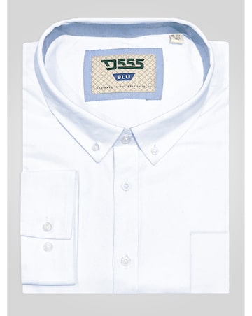 D555 Richard-WHITE Basic Oxford Long Sleeve Shirt