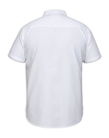 D555 James-WHITE Basic Oxford Short Sleeve Shirt