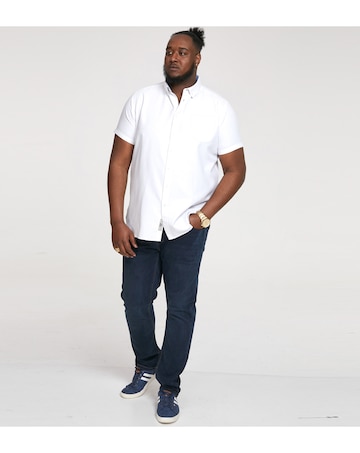 D555 James-WHITE Basic Oxford Short Sleeve Shirt