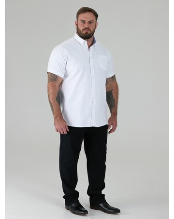 D555 James-WHITE Basic Oxford Short Sleeve Shirt