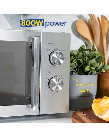 Russell Hobbs 20L Stainless Steel Manual Microwave