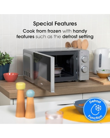 Abode 20 Litre Silver Manual Microwave