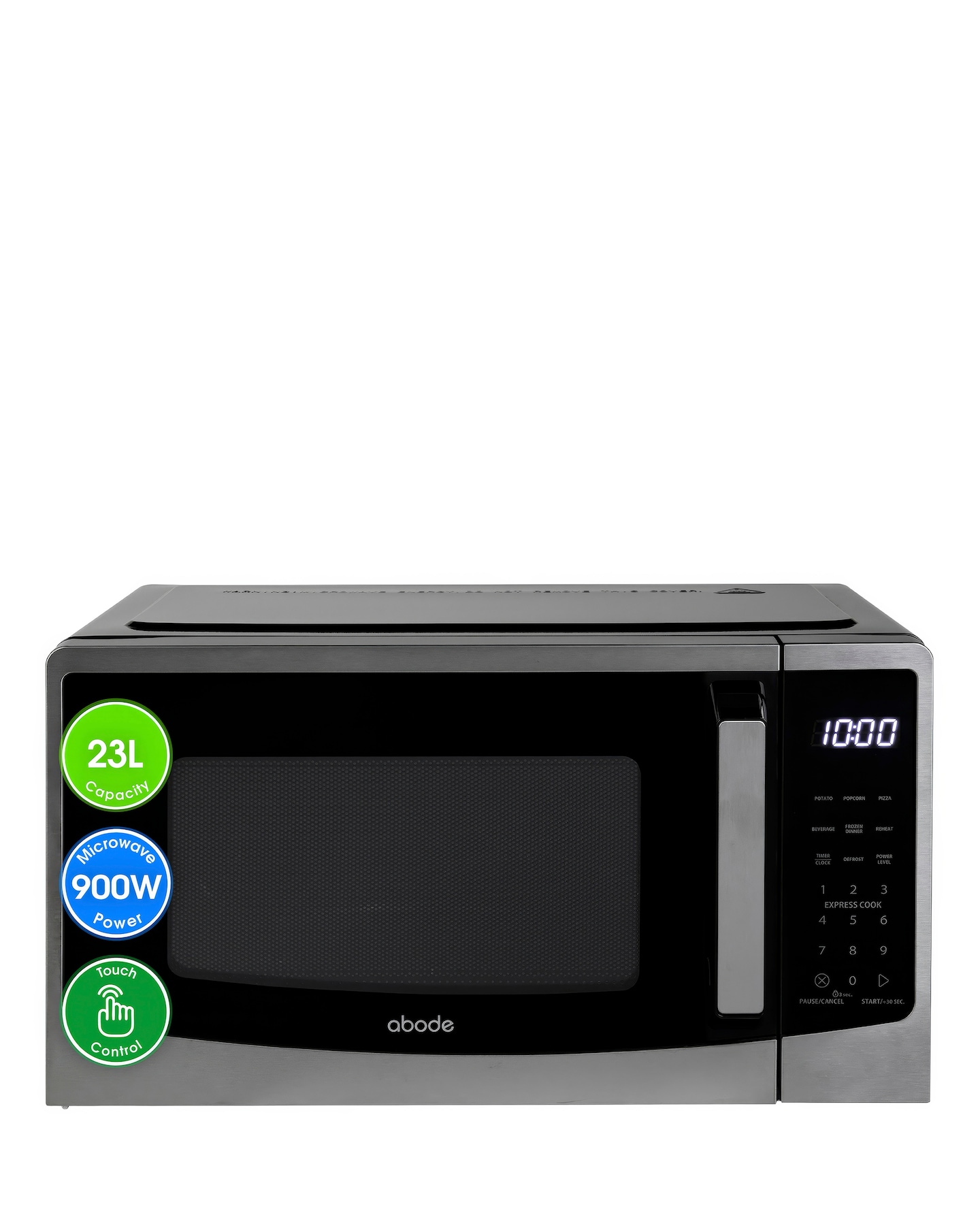 New In - Abode 23 Litre Black Digital Microwave