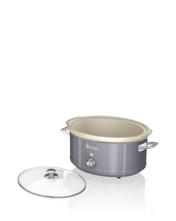 Swan 6.5L Slow Cooker - Retro Grey