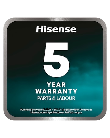 Hisense KitchenFit 5i Series WF5I1045BBQ 10.5kg Washing Machine - Black