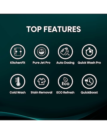 Hisense KitchenFit 5i Series WF5I1245BBR 12kg Washing Machine - Black