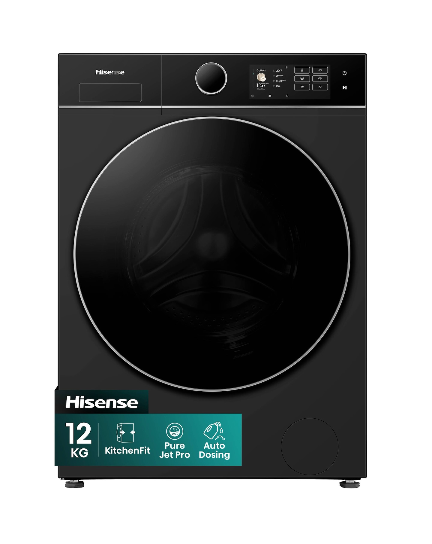 New In - Hisense WF5I1245BBR Black